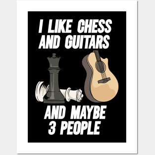 I Like Chess And Guitars Posters and Art